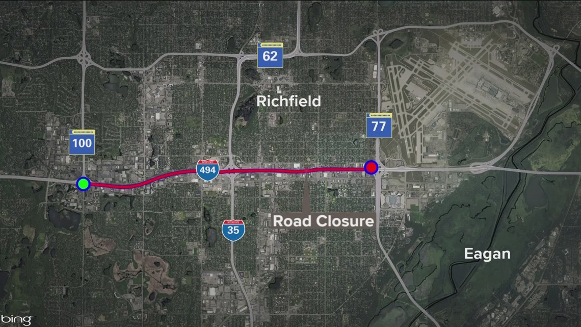 Significant road closure coming to I-494 this weekend