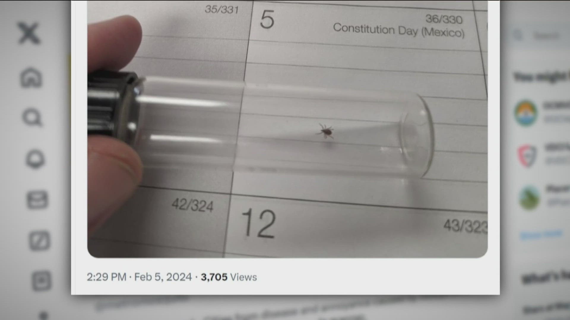 The Metropolitan Mosquito District discovered a deer tick in Dakota County this week. Officials say it's the earliest they've ever seen a tick.