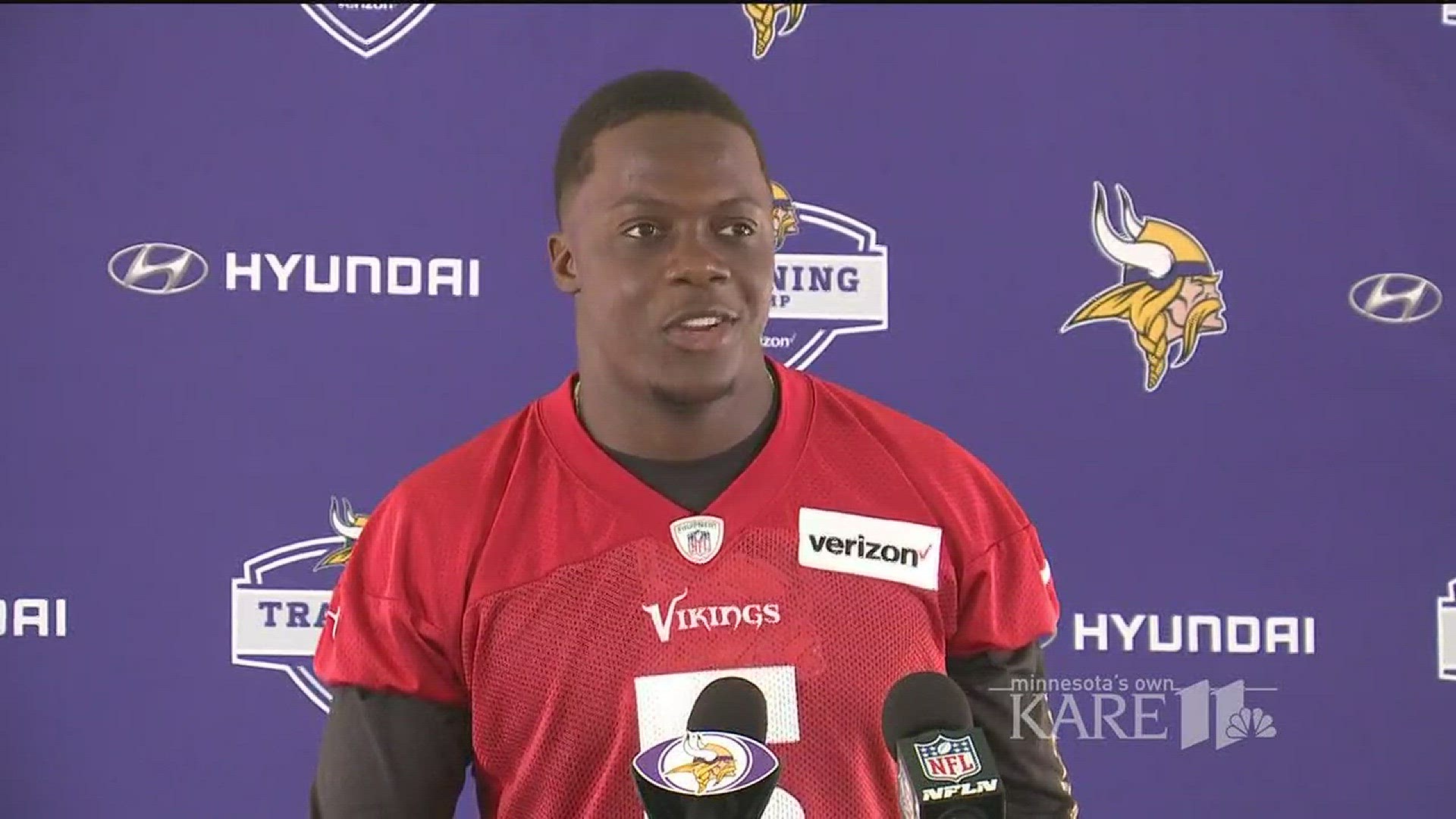Teddy Bridgewater says he hasn't had any setbacks in his recovery from the massive injury to his left knee he suffered nearly a year ago in practice with the Minnesota Vikings. http://kare11.tv/2u24c5t