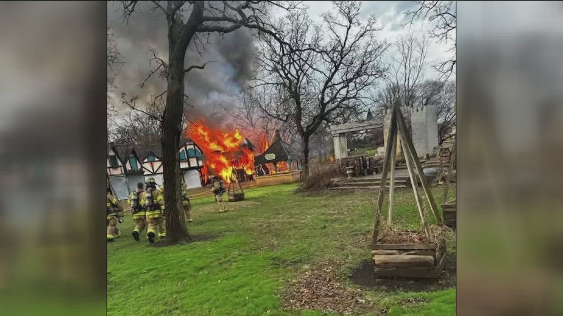 Multiple crews are on the ground battling the blaze. 