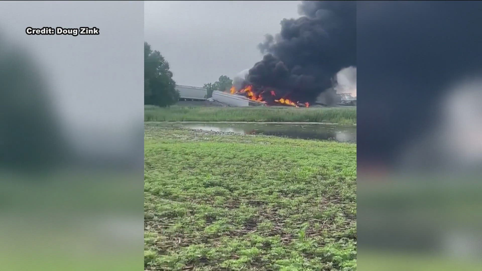 Twenty-nine cars of a CPKC train derailed around 3:45 a.m. in an area surrounded by farmland that's about 140 miles northwest of Fargo, N.D.