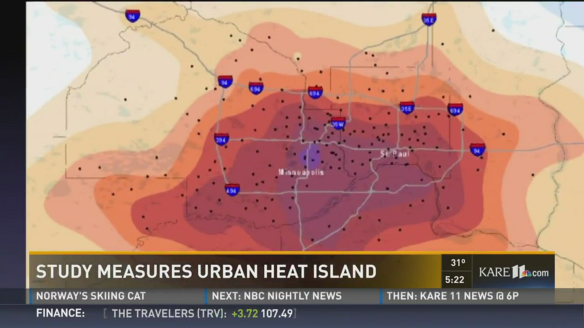 Study measures urban heat island