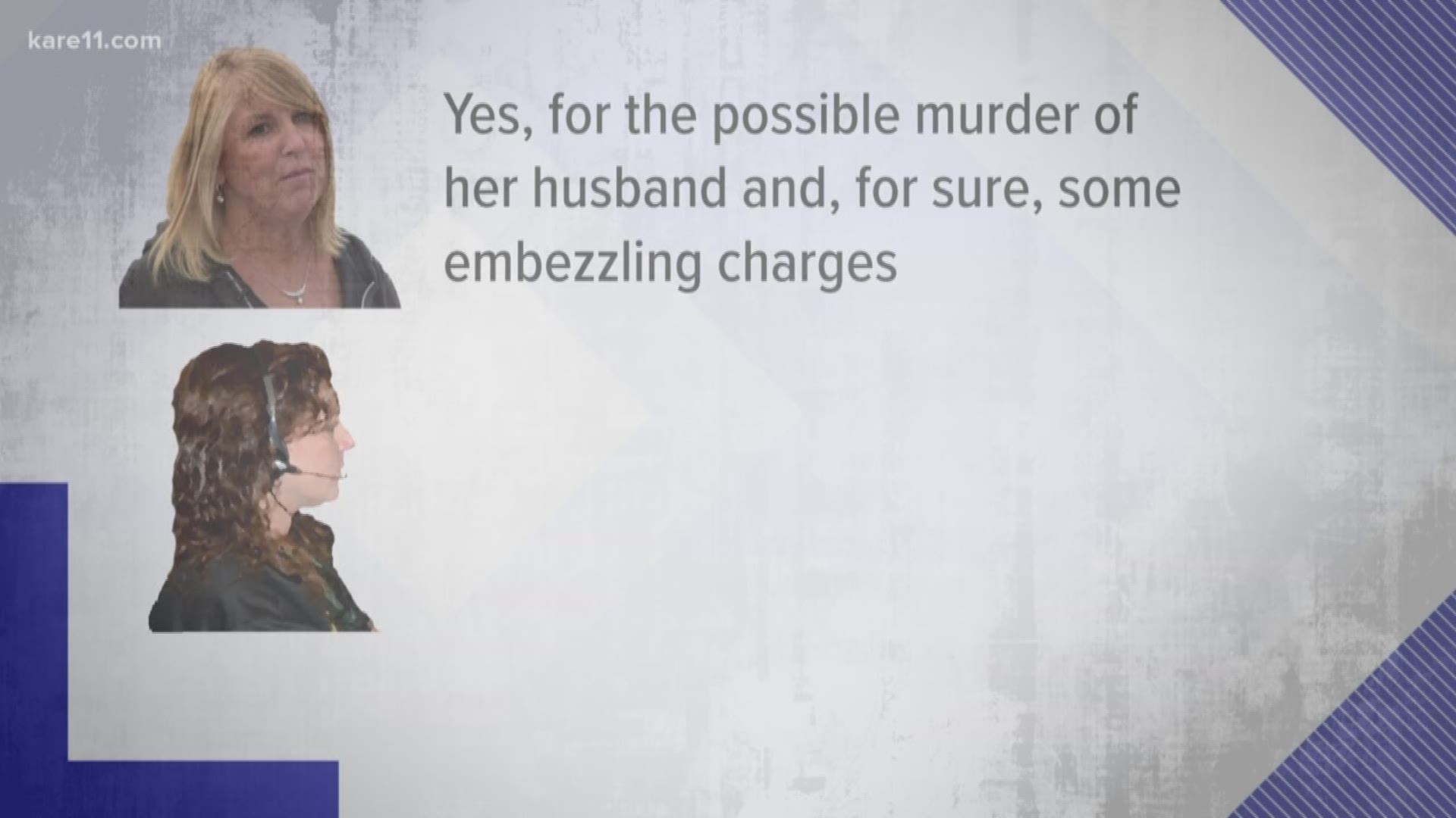A Lee County grand jury charged Lois Riess on Wednesday with first-degree murder with a firearm, which carries a mandatory life sentence in Florida. KARE 11's Ellery McCardle has those new details: https://kare11.tv/2FxCwLn