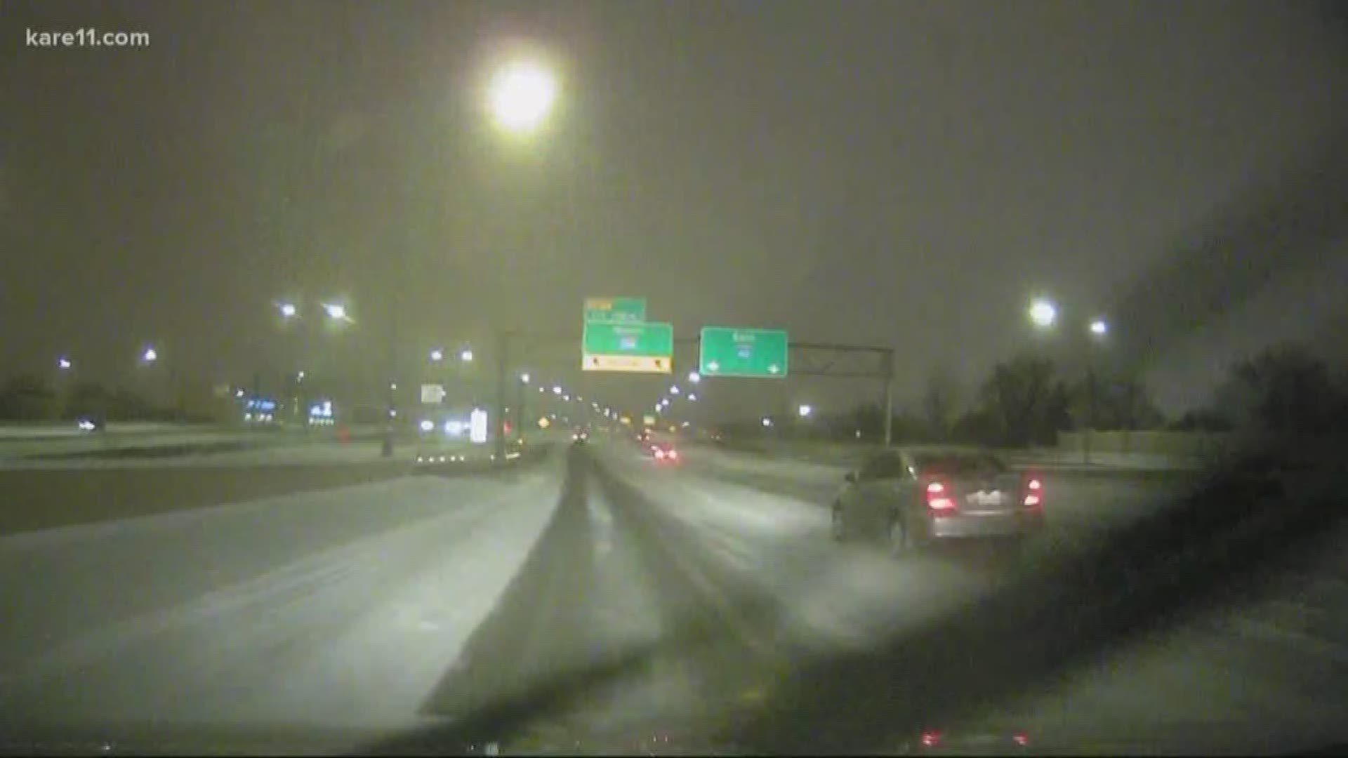 Snow and ice slowed traffic to a crawl during the Tuesday evening rush hour in the metro, leading to dozens of crashes and hours-long commutes for many.