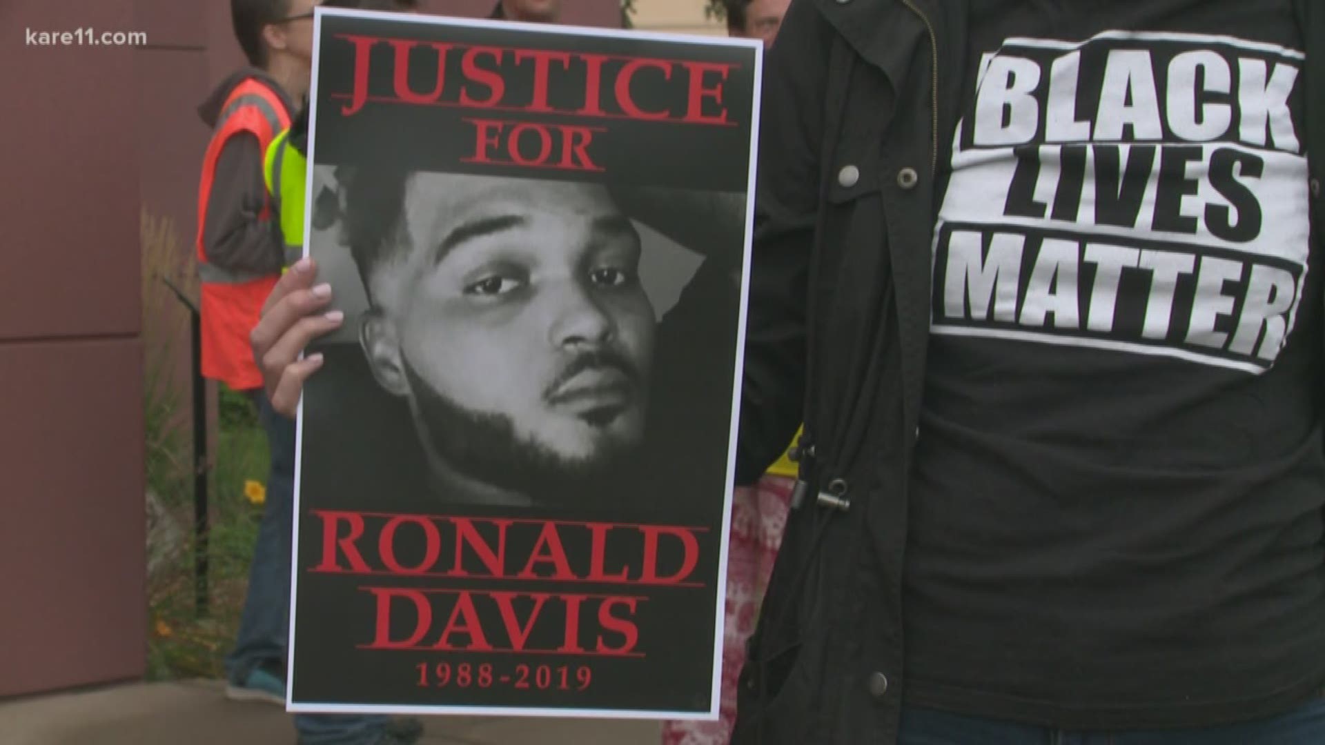 Sunday night, protesters gathered in St. Paul over an officer-involved shooting that happened exactly one week ago.