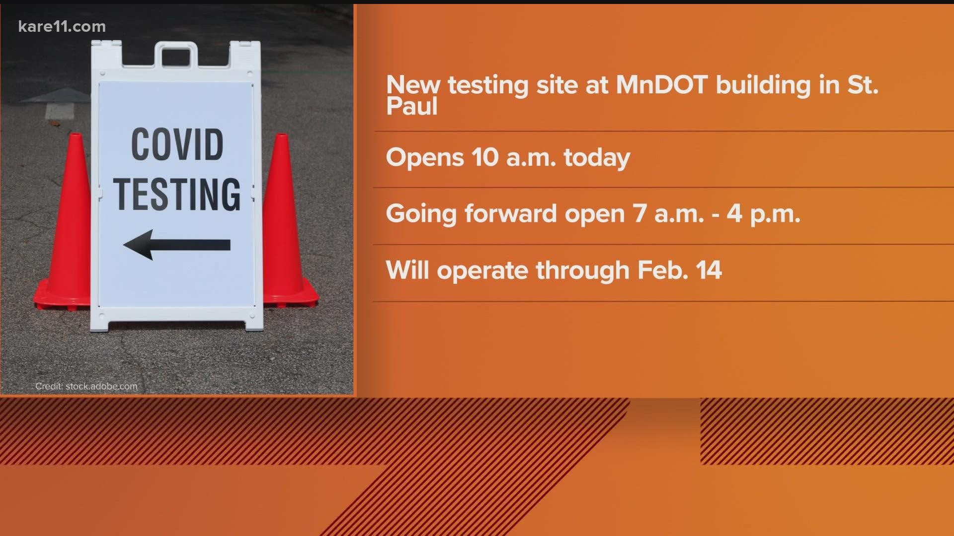 On Tuesday a federally-operated site will offer nasal-swab PCR tests through Feb. 14.