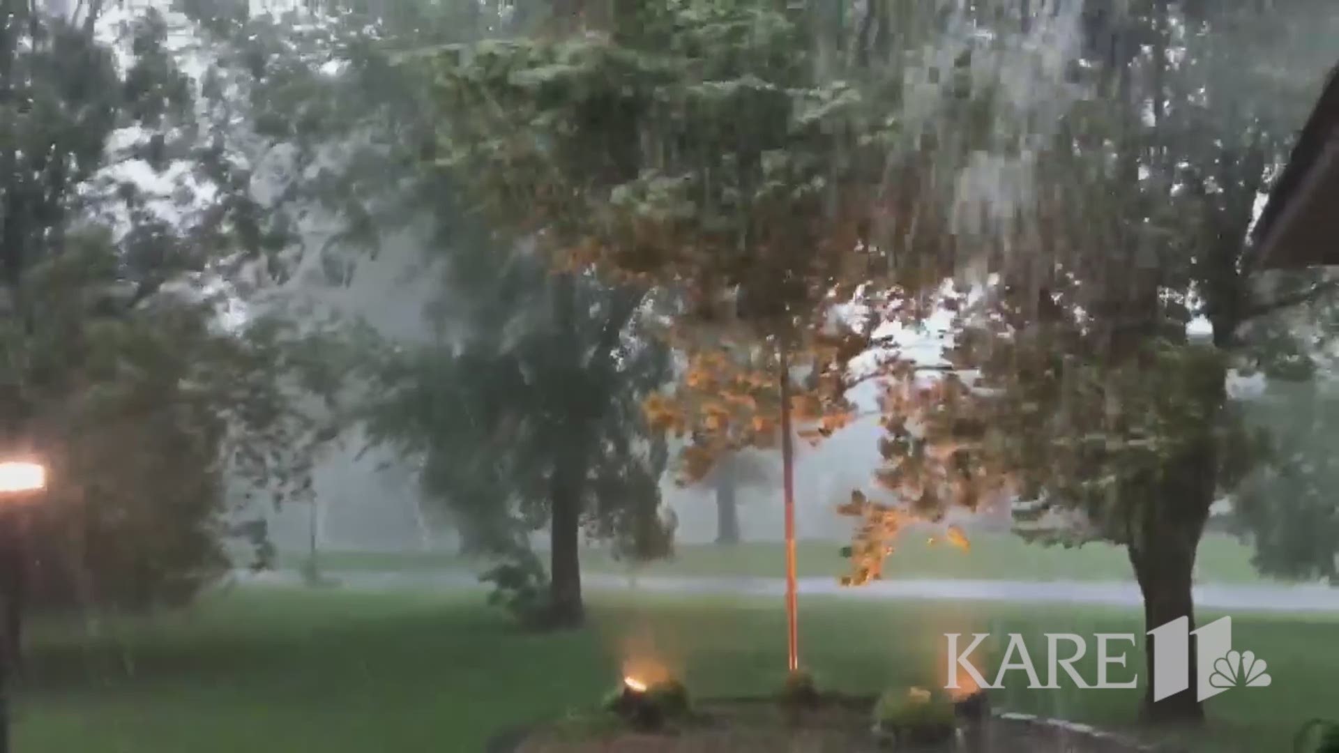 Viewer Rhonda Ganz Jensen sent us this footage of heavy rain in Andover, MN