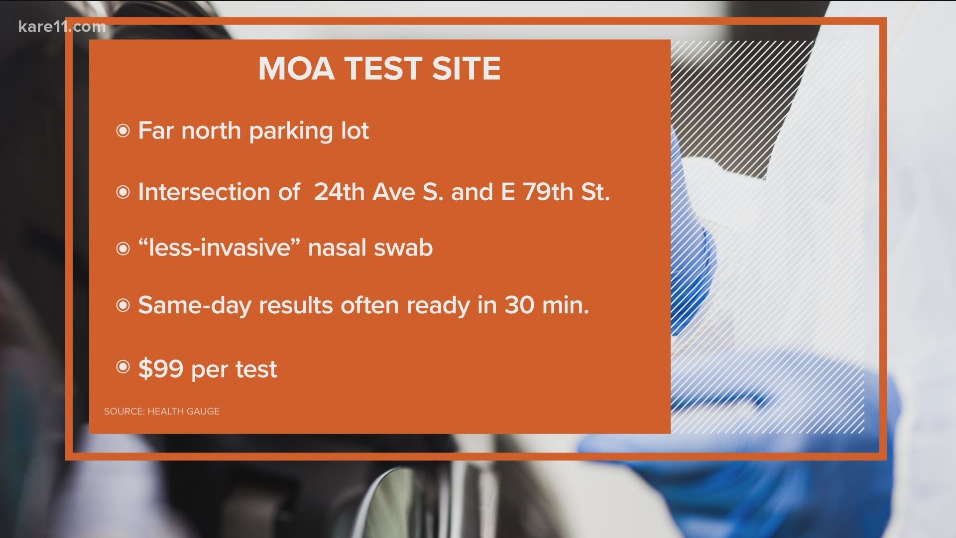 There is a new option starting today for people who want to get a COVID-19 test done, but need the results fast. And get this... it's in a drive-thru format at MOA.