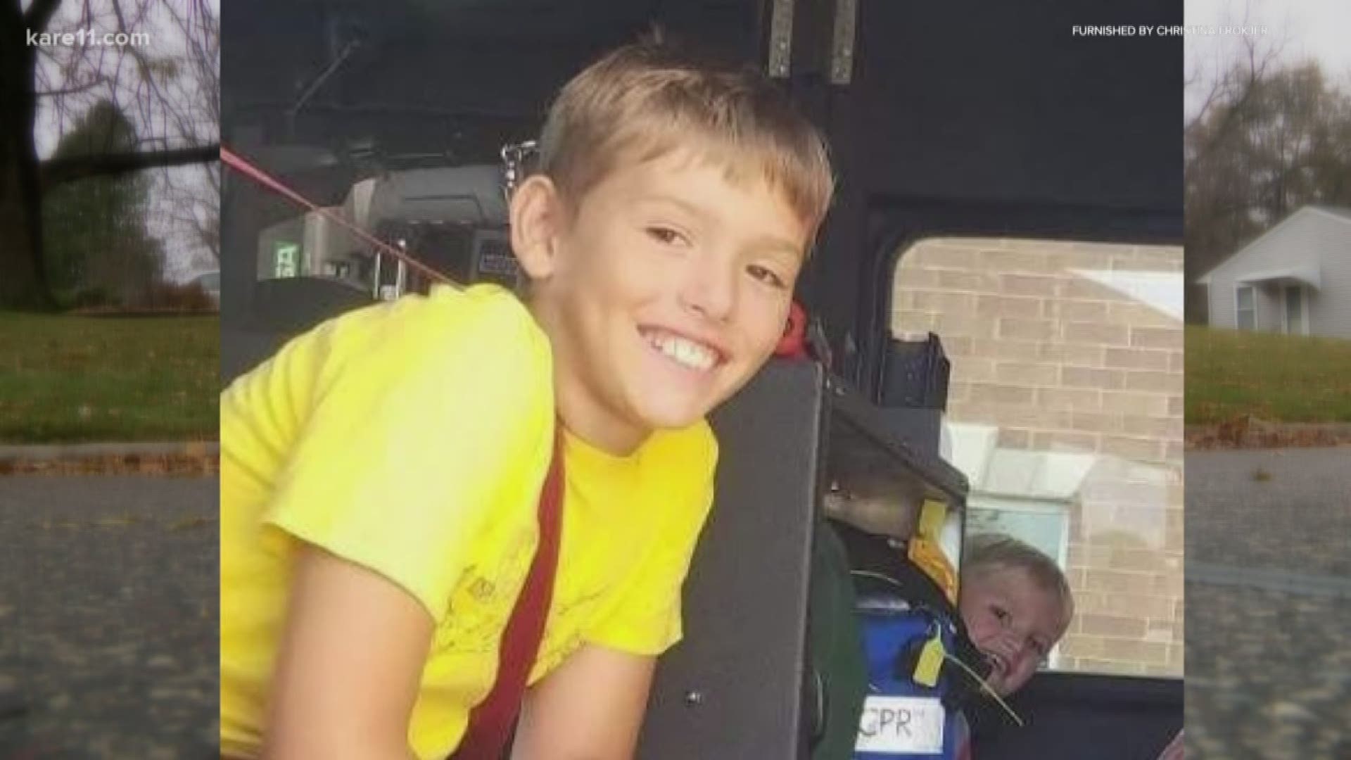 An 11-year-old boy is recovering from serious bite wounds after being attacked by two pit bulls when he got off the school bus Monday afternoon.
