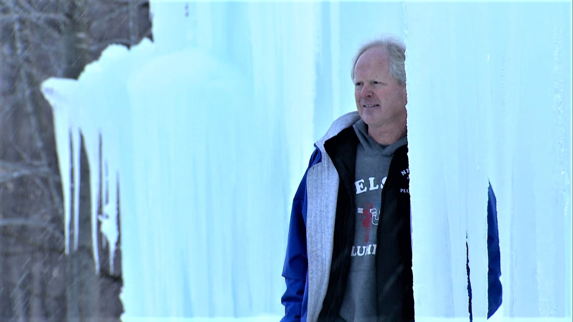 Plumber taps artesian well to create spectacular ice sculptures