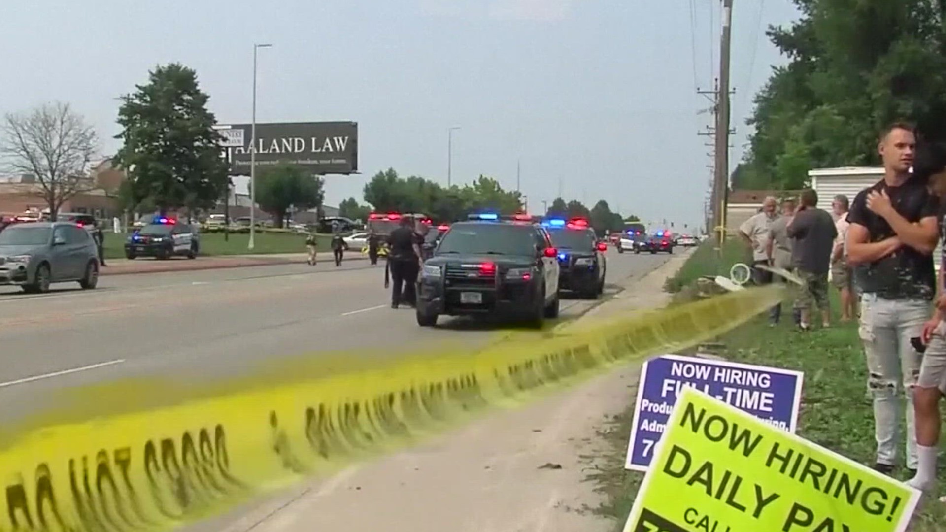 Multiple witnesses say a man opened fire on police officers before other officers shot him.