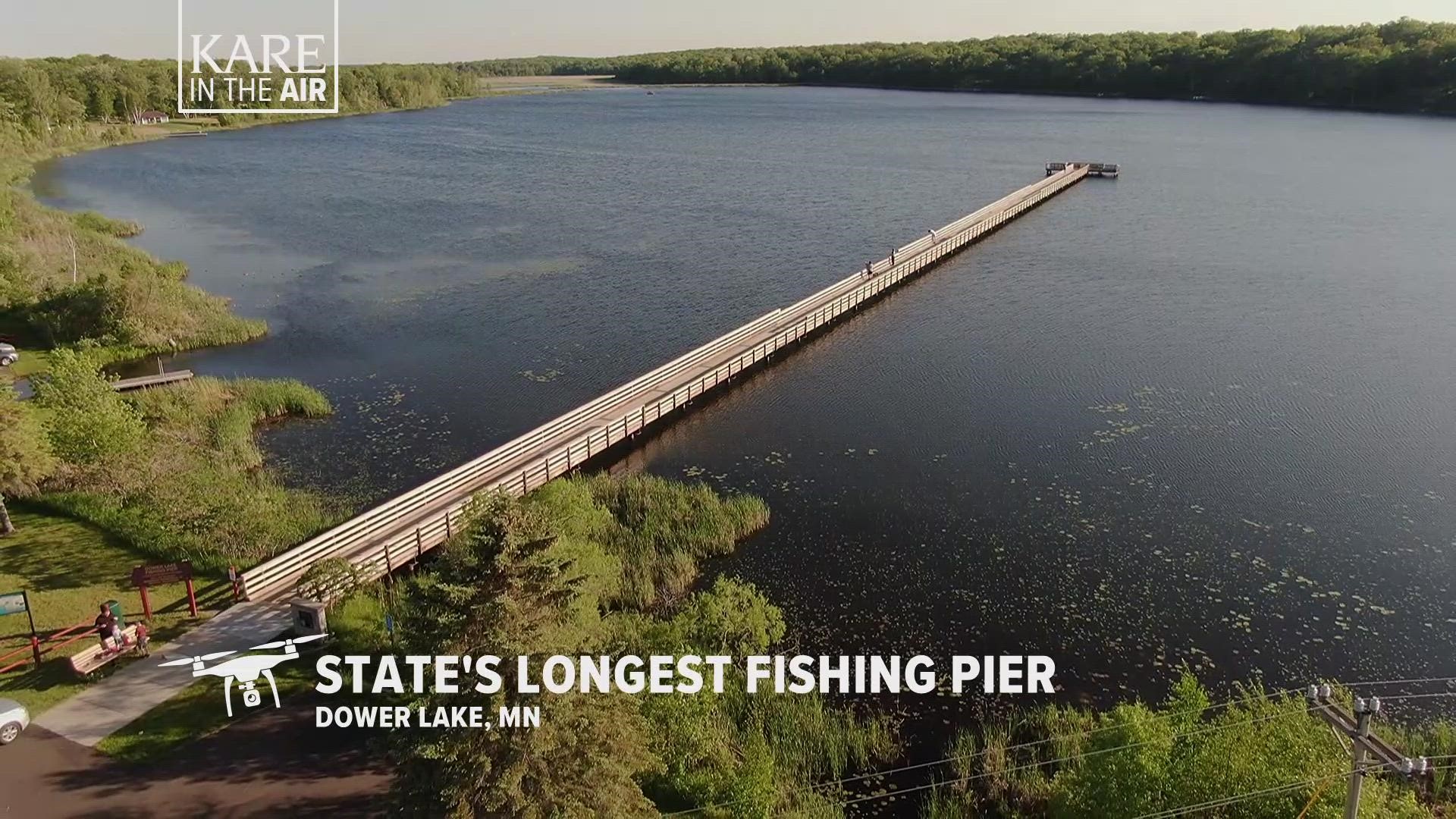 If someone tells you to "take a long walk off a short dock," the Dower Lake pier is not the one you want. We're talking about 612 feet of fishing space.