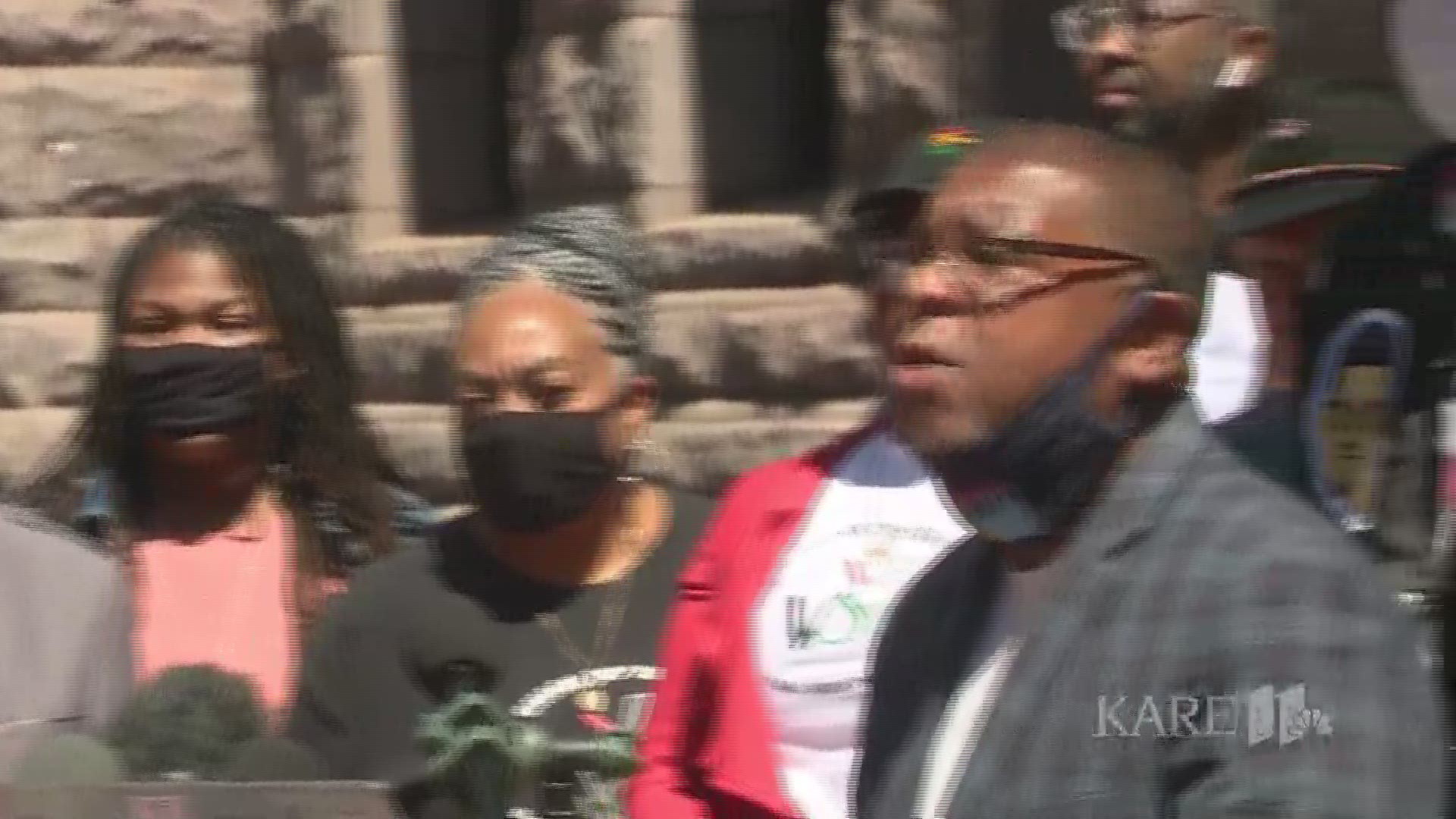 African American community leaders in Minneapolis gathered to show support for Police Chief Medaria Arradondo and to demand a voice in police reform talks.