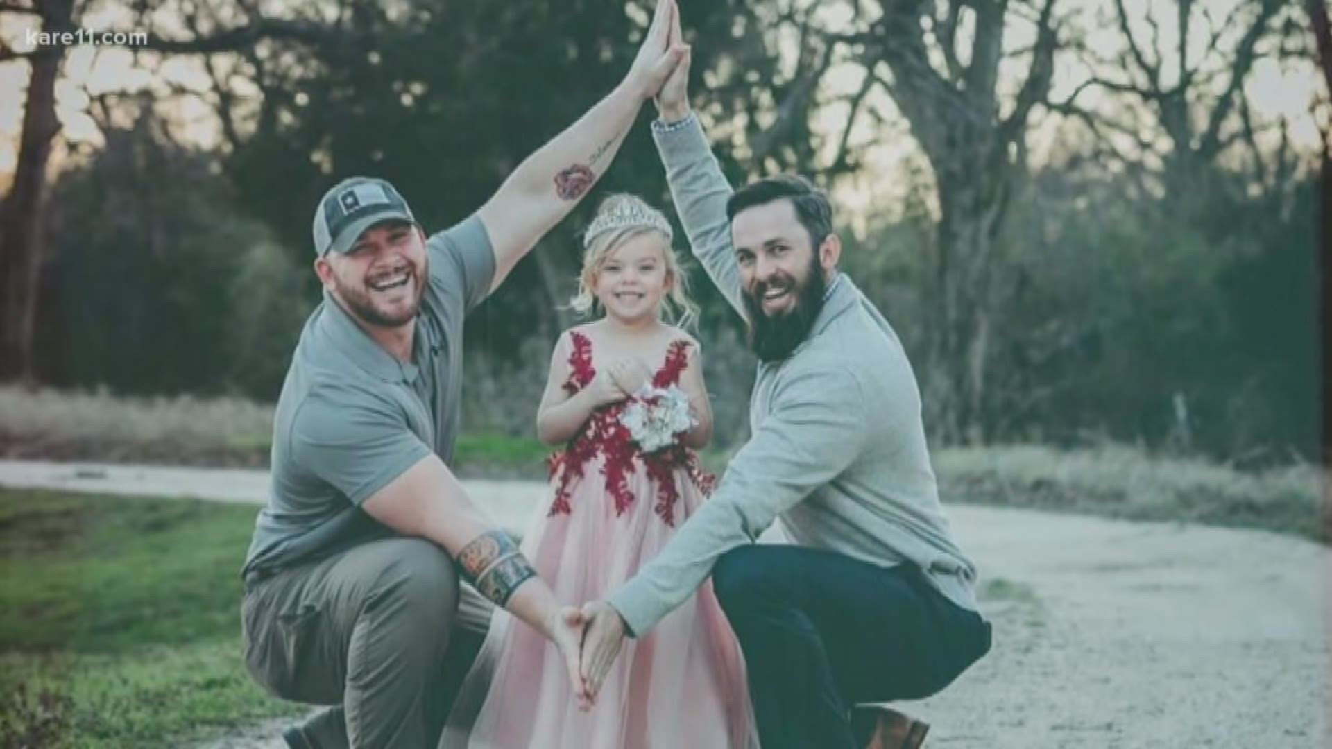 Happily ever after. It's the ending couples hope for but don't always get. And tonight a viral photo of a little girl pictured with her two fathers is showing us the power of love and creating healthy blended families.