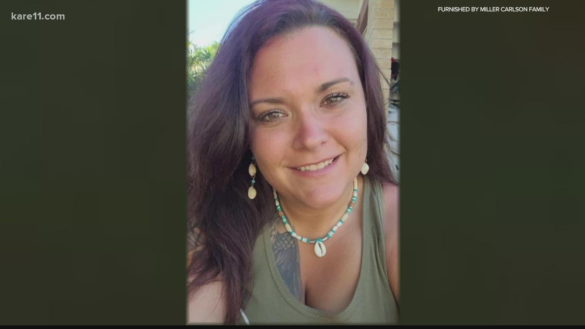 A private investigating group hired by the family said the remains of a person believed to be Ashley Miller, the 33-year-old mother of 4, were found in Hinckley.