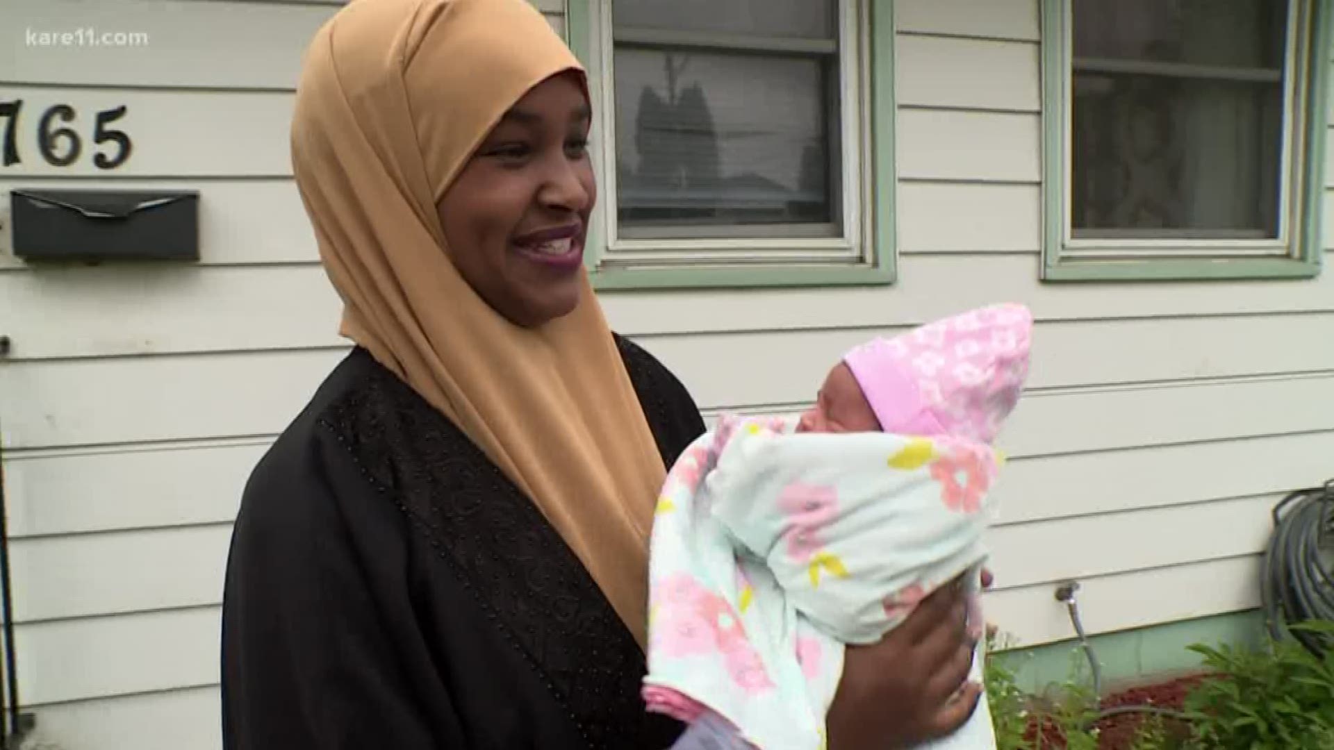 "I had my baby last night," she said after walking across the stage. "I'm so happy." https://kare11.tv/2rYeAgp