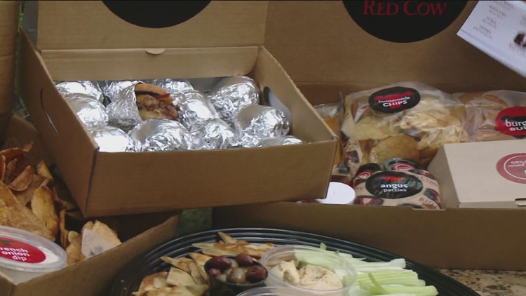 Red Cow offering 3 burger kits, perfect for Father's Day