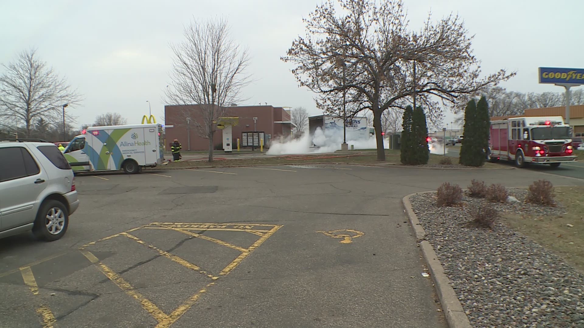 A delivery driver is dead after being overcome trying to shut off a leaking chemical tank inside the box of his truck.