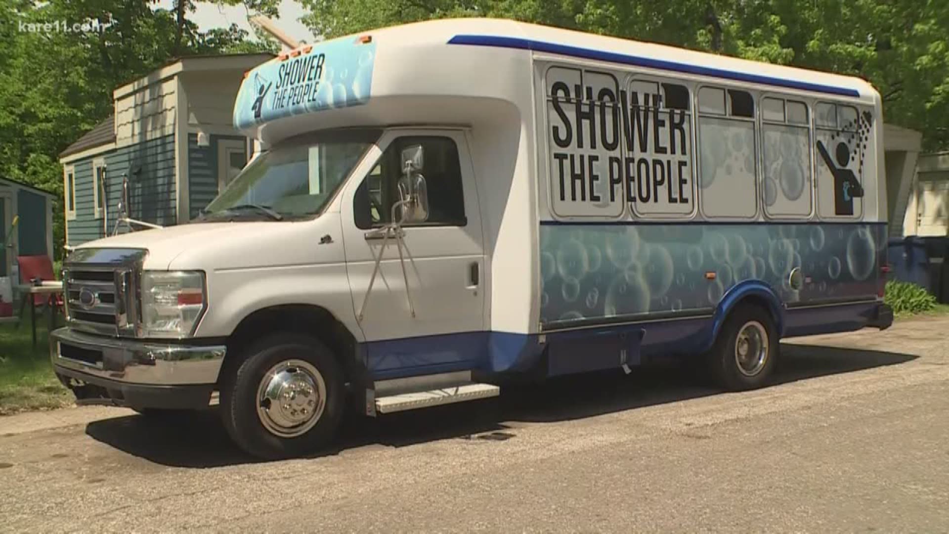 The couple plans to launch the mobile shower later this week providing free showers for those throughout the St. Cloud area.