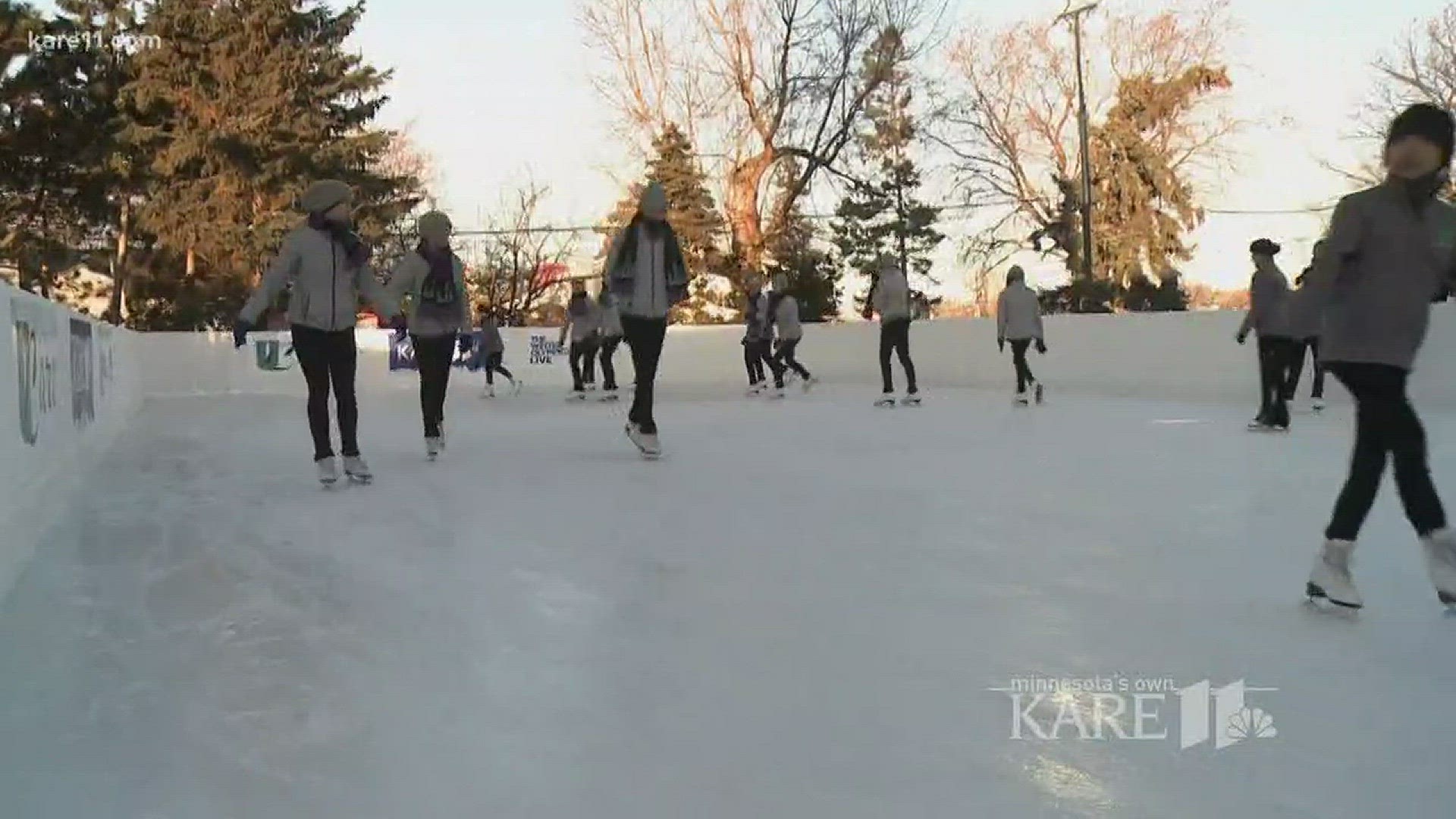 Karla Hult talks with the Braemar Panache Synchronized Skating Team at our KARE 11 Ice Desk.