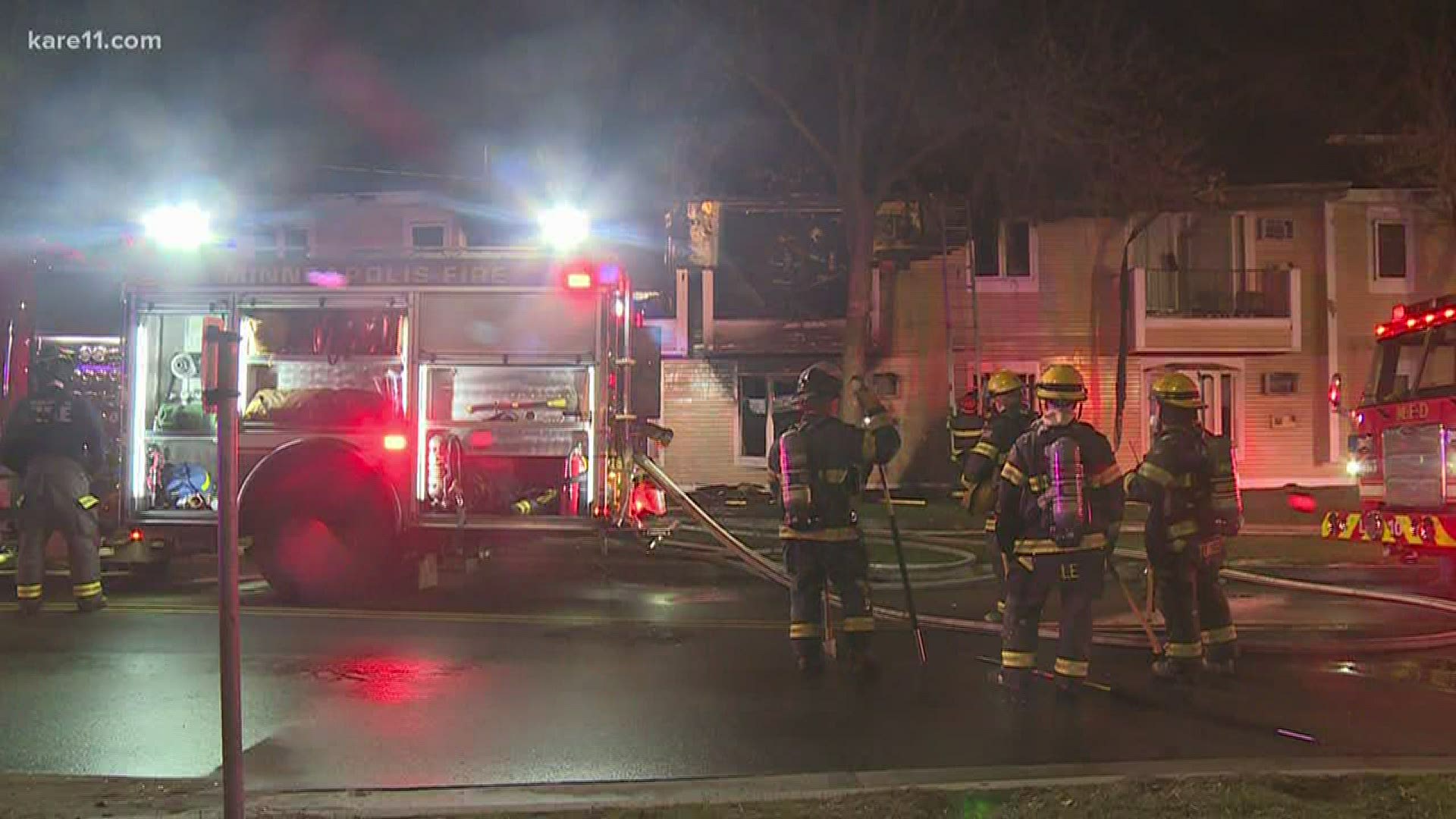 The 2-alarm fire started just after 1 a.m. on Penn Ave. North.