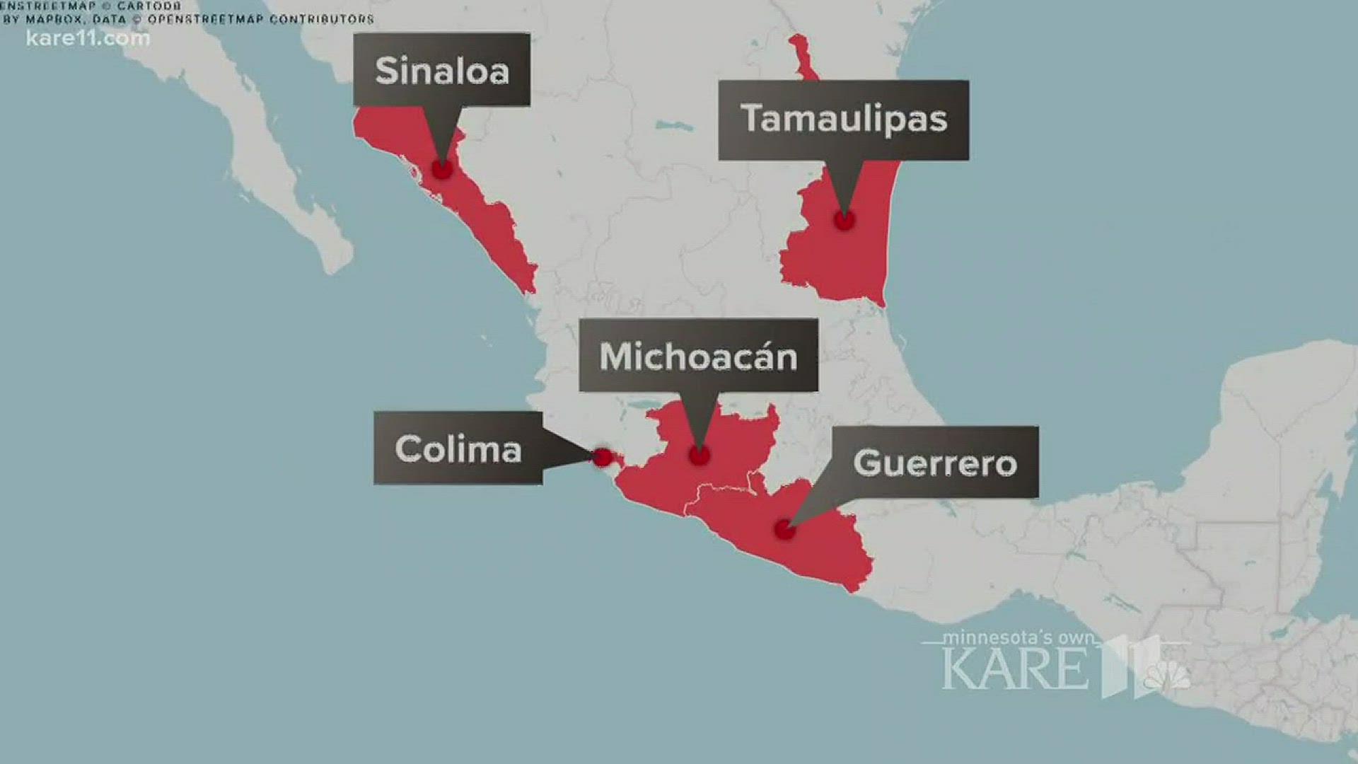 Travel warning: . urges citizens to avoid 5 Mexican states 