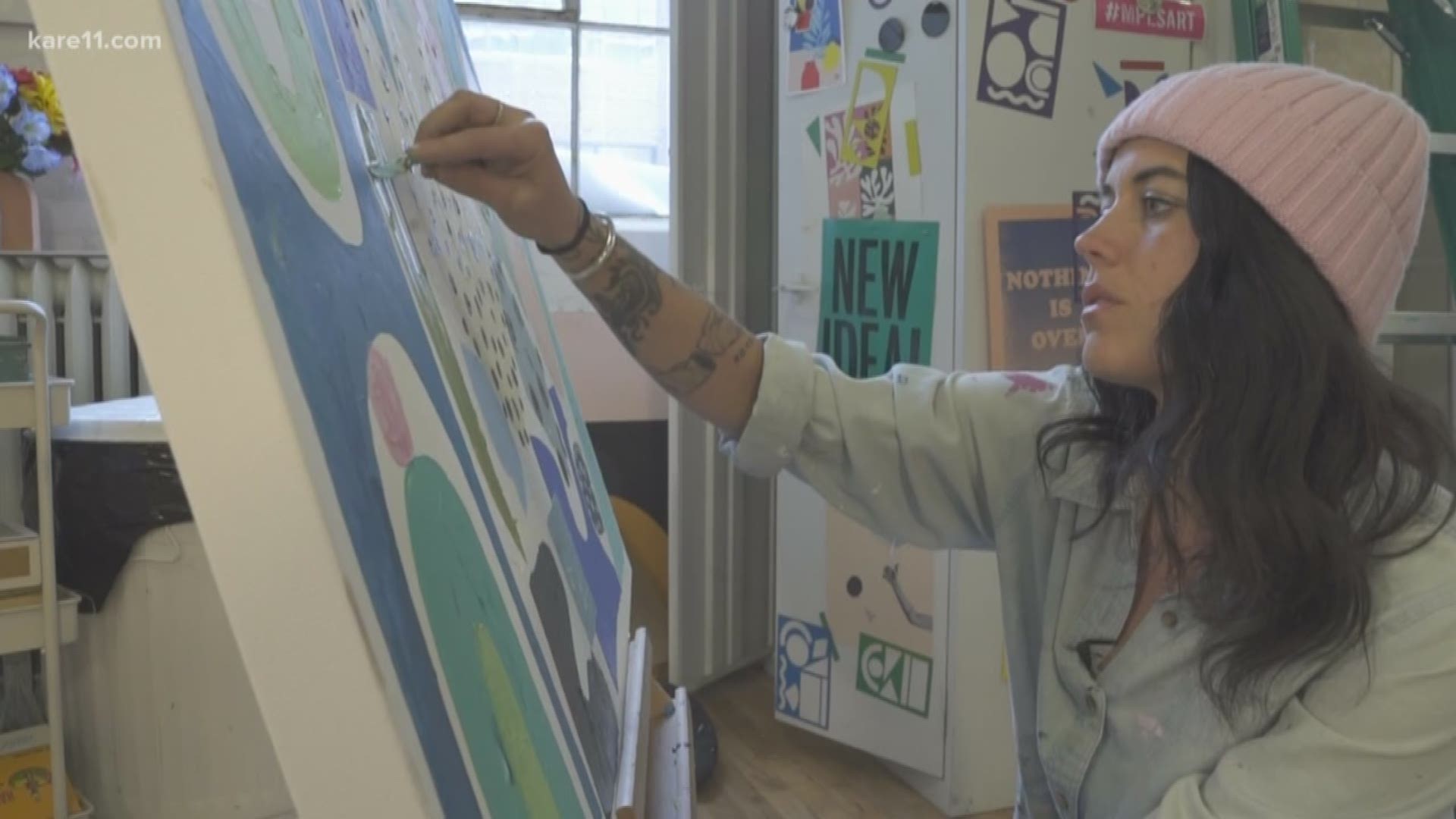 Hubbed out of an artist space in northeast Minneapolis, Mary's work takes many different forms, including paintings, murals and even stationery. https://kare11.tv/2EPtqwj