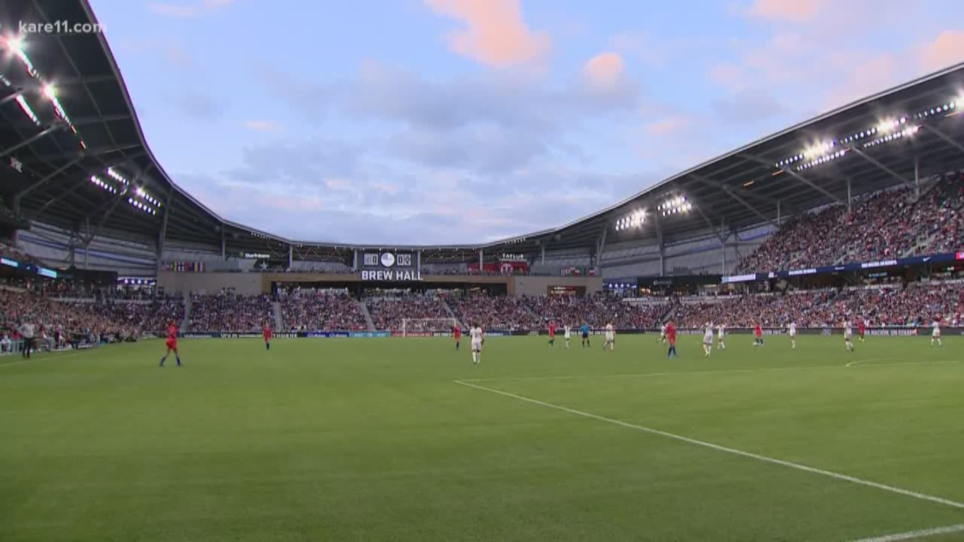 Allianz Field was buzzing tonight as the U.S. women's national soccer team played in front of a sold out crowd.