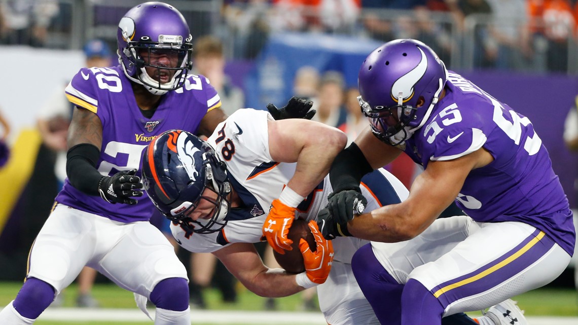 KSTP-TV - HALFTIME SCORE: The Denver Broncos lead the Vikings 20-0 at US  Bank Stadium