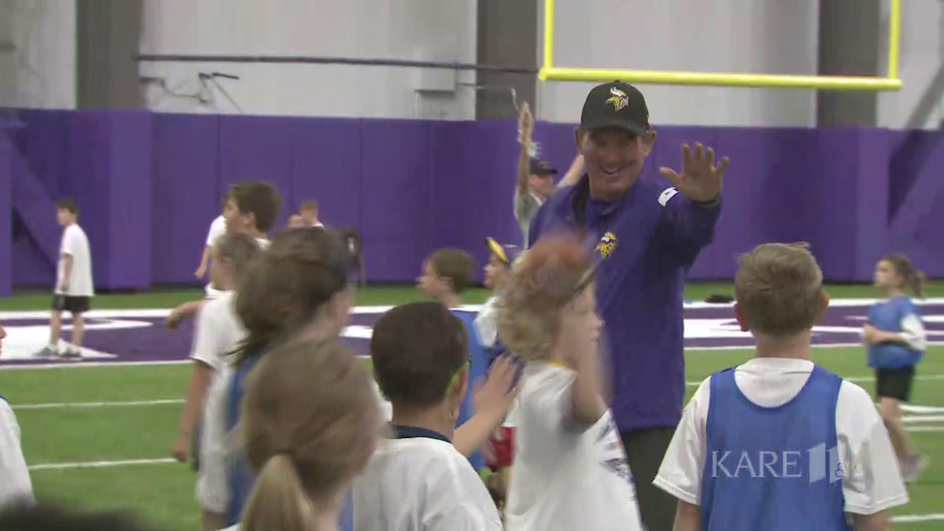 Vikings head coach Mike Zimmer talks about the football camp for kids he's hosting at Twin Cities Orthopedics Performance Center this weekend.