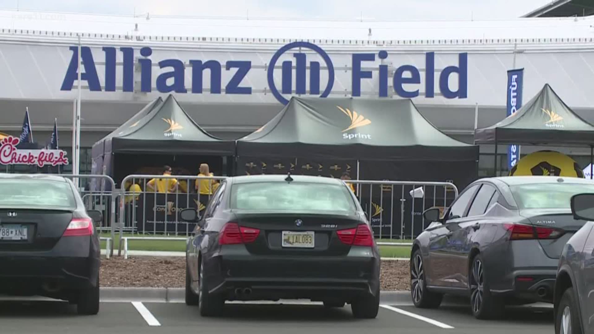 Allianz field will host the first of two big soccer matches, but people in the area are a little on edge tonight.