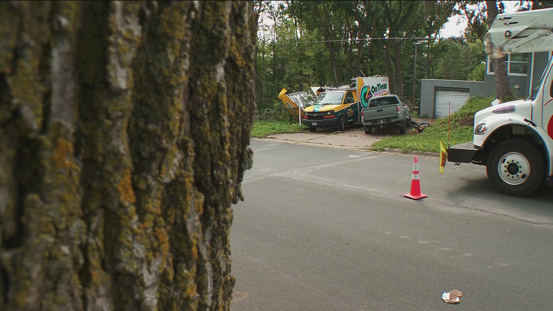 Officers said a 35-year-old man struck a power pole and two parked cars after fleeing police early on Sunday morning.