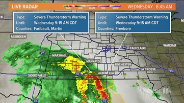 KARE 11 severe weather update 7-14-2021 8:30 a.m.