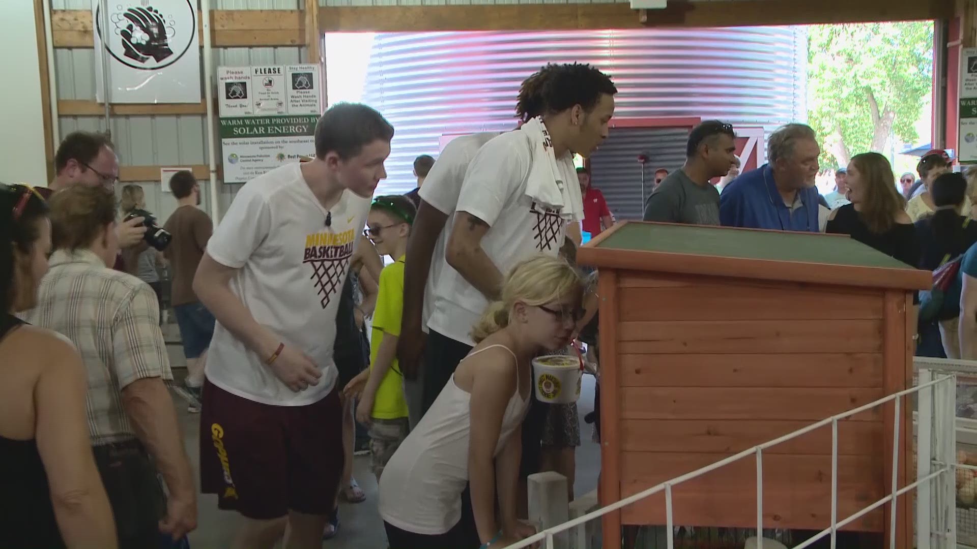 Some local Gopher basketball players took their Memphis teammate to the Minnesota State Fair.