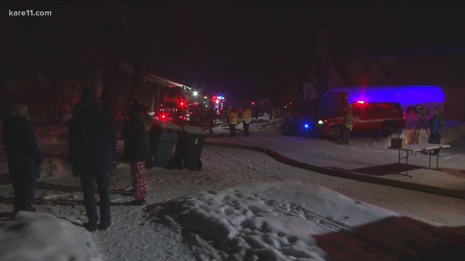 Two people were taken to the hospital after a fire early Monday morning