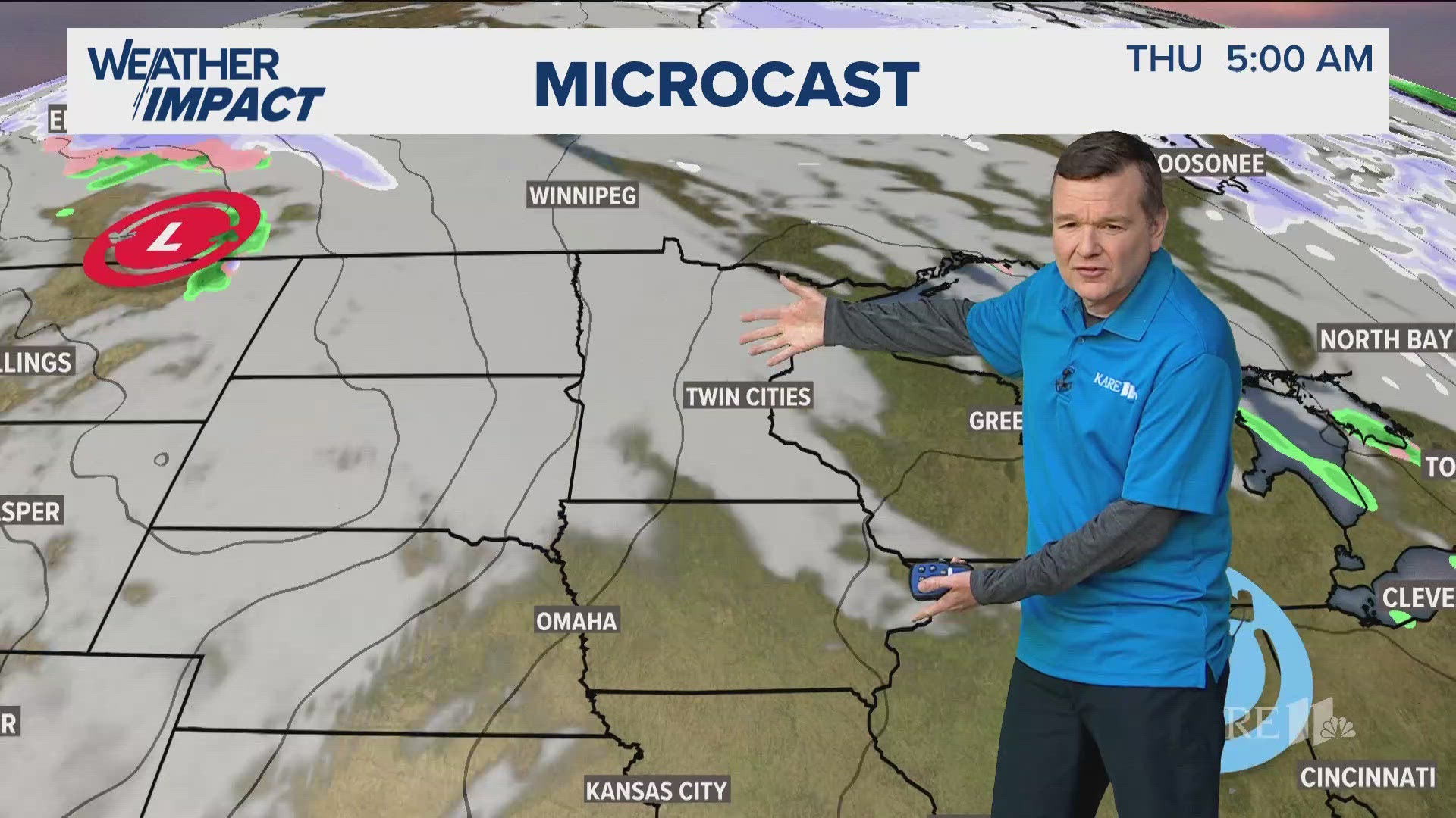 A big cooldown is set to move in this weekend, with a few passing snowflakes still possible Saturday.