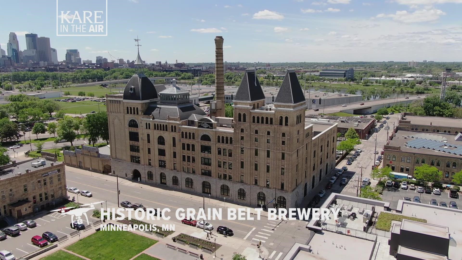 The historic Grain Belt Brewery is no longer producing suds, but the building itself still gets a fair share of attention and tonight's KARE in the Air shows why.