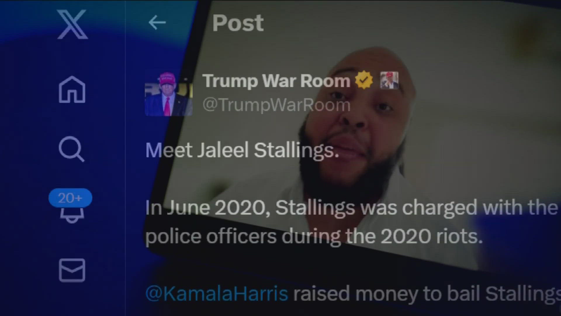 A man who was beaten by police suddenly finds himself in the crosshairs of the presidential campaign. And Jaleel Stallings says he wants to set the record straight.