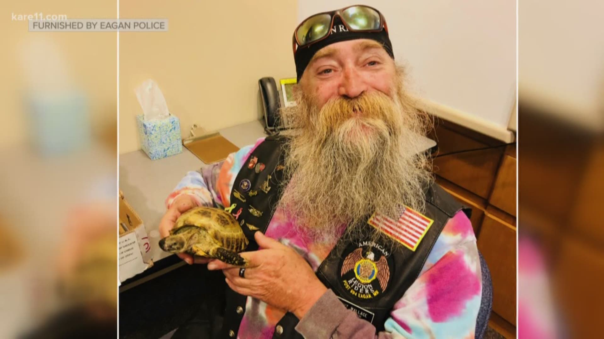 Tortoise reunited with likely owner after winter adventure