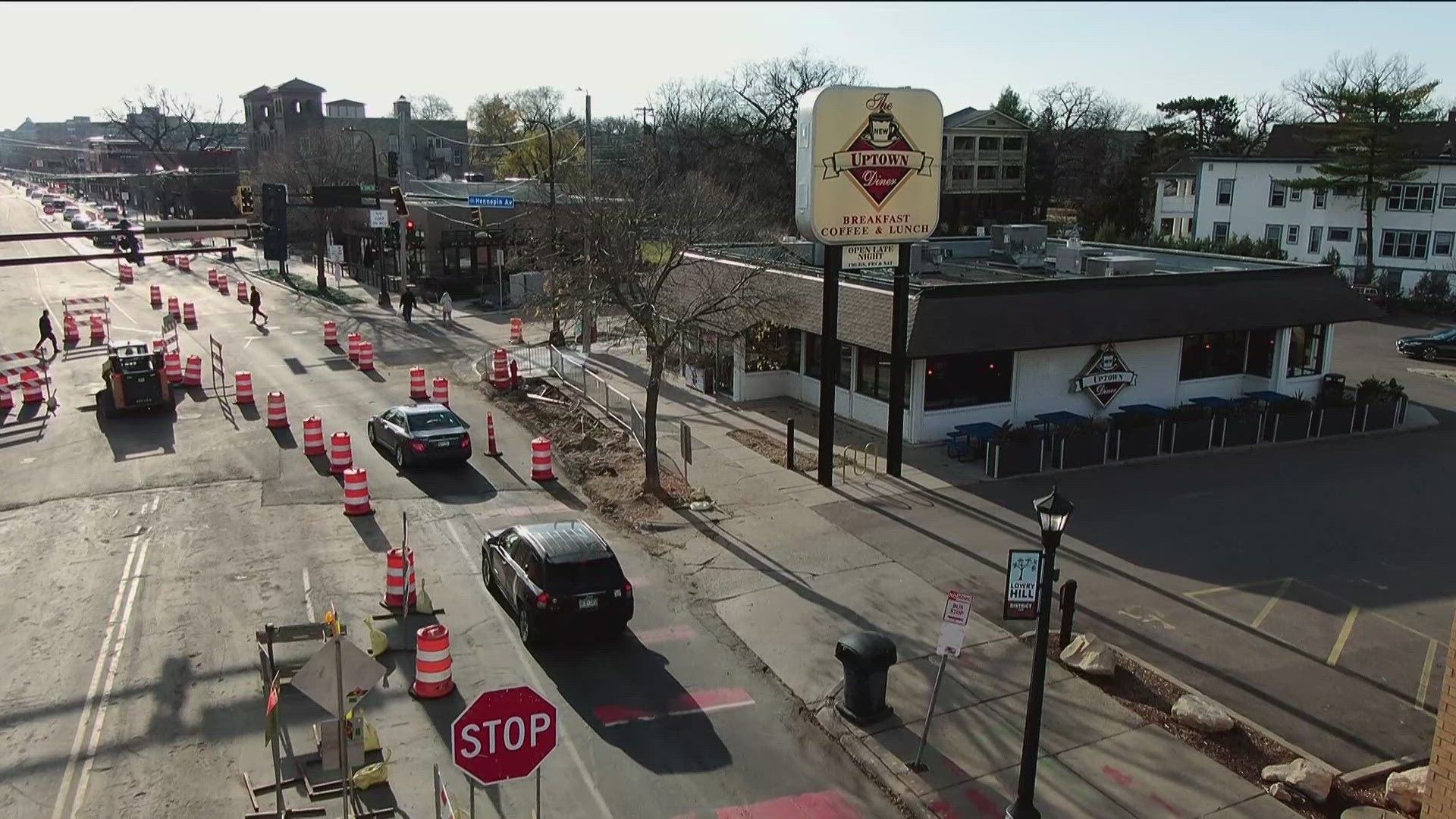 The new multimodal layout is designed to improve safety, traffic flow, and accessibility for people walking, driving, and cycling in the area.