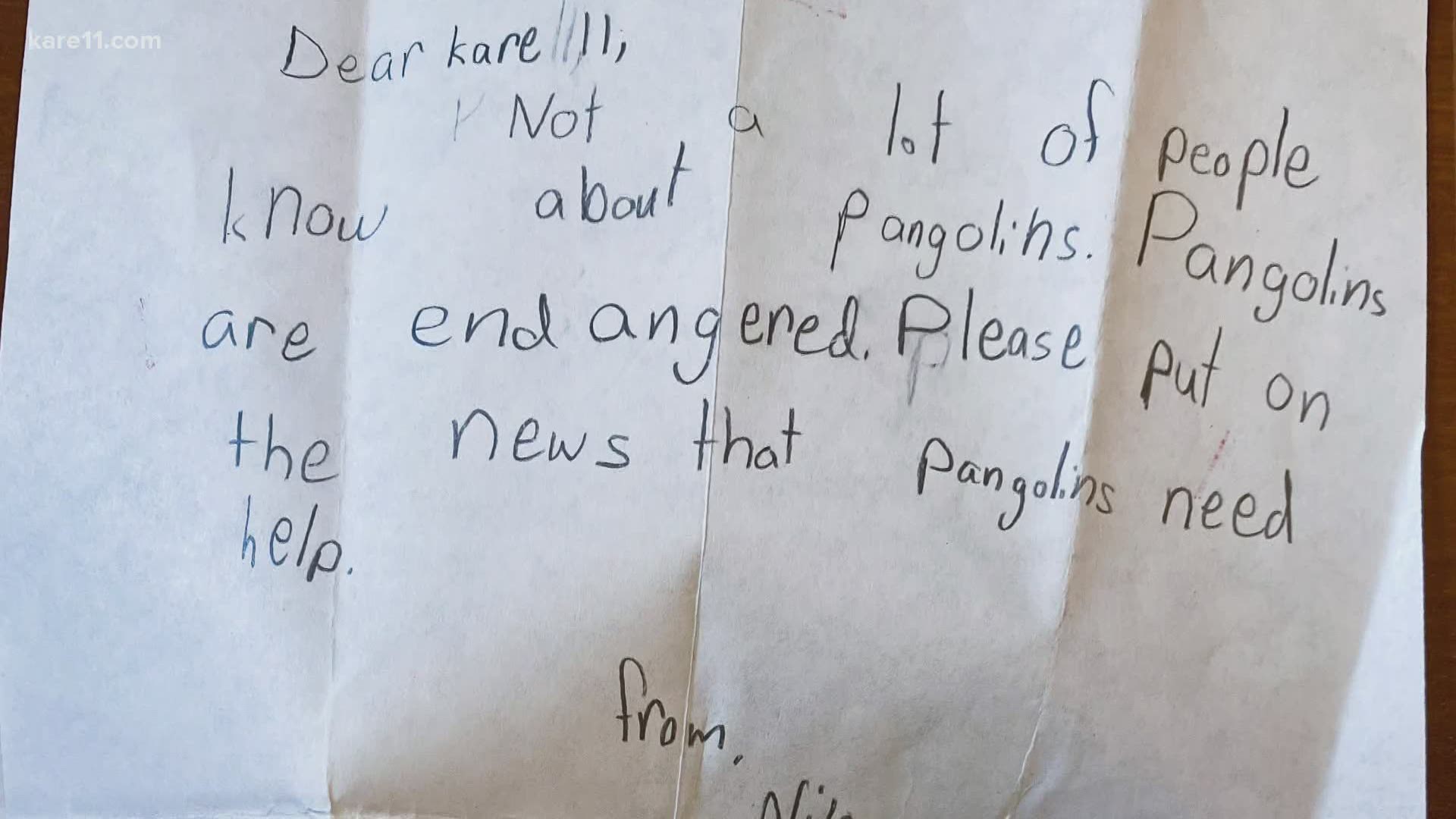 She wants everyone to know Pangolin's need help and so, we felt it would be best to get Nilo a letter back and pay her a visit.