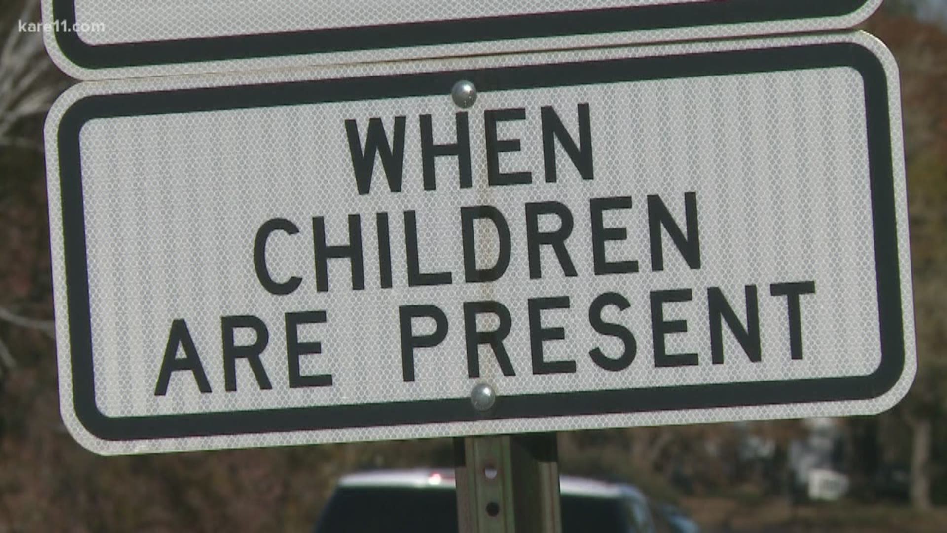 The signs say to drive slow "when children are present" but what does that actually mean?