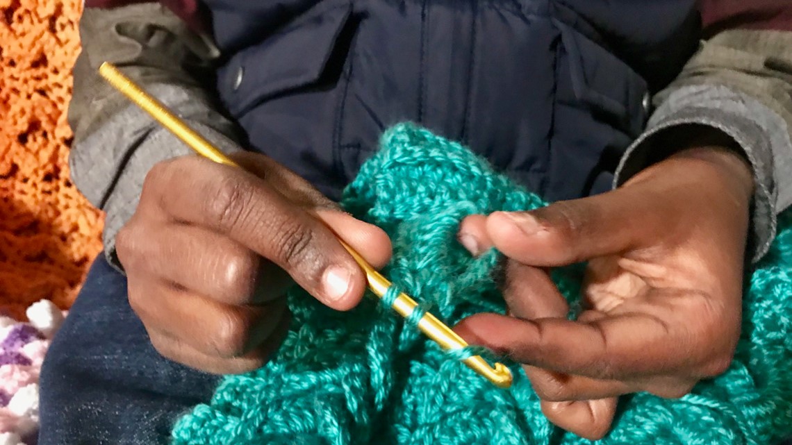 Jonah Hands on X: I turned 16 today so I've been crocheting for 11 years  now! The scarf I'm wearing is a type of crochet called Tunisian crochet. It  uses a very