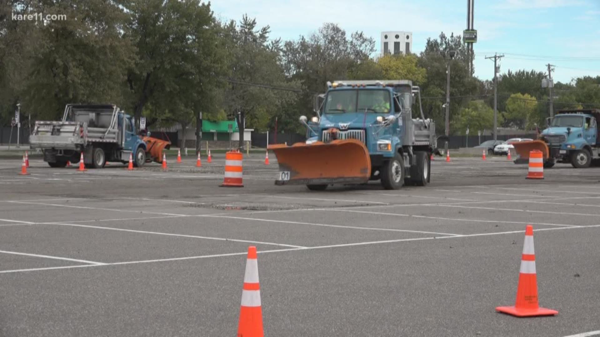 Snow plow drivers train for MN winter