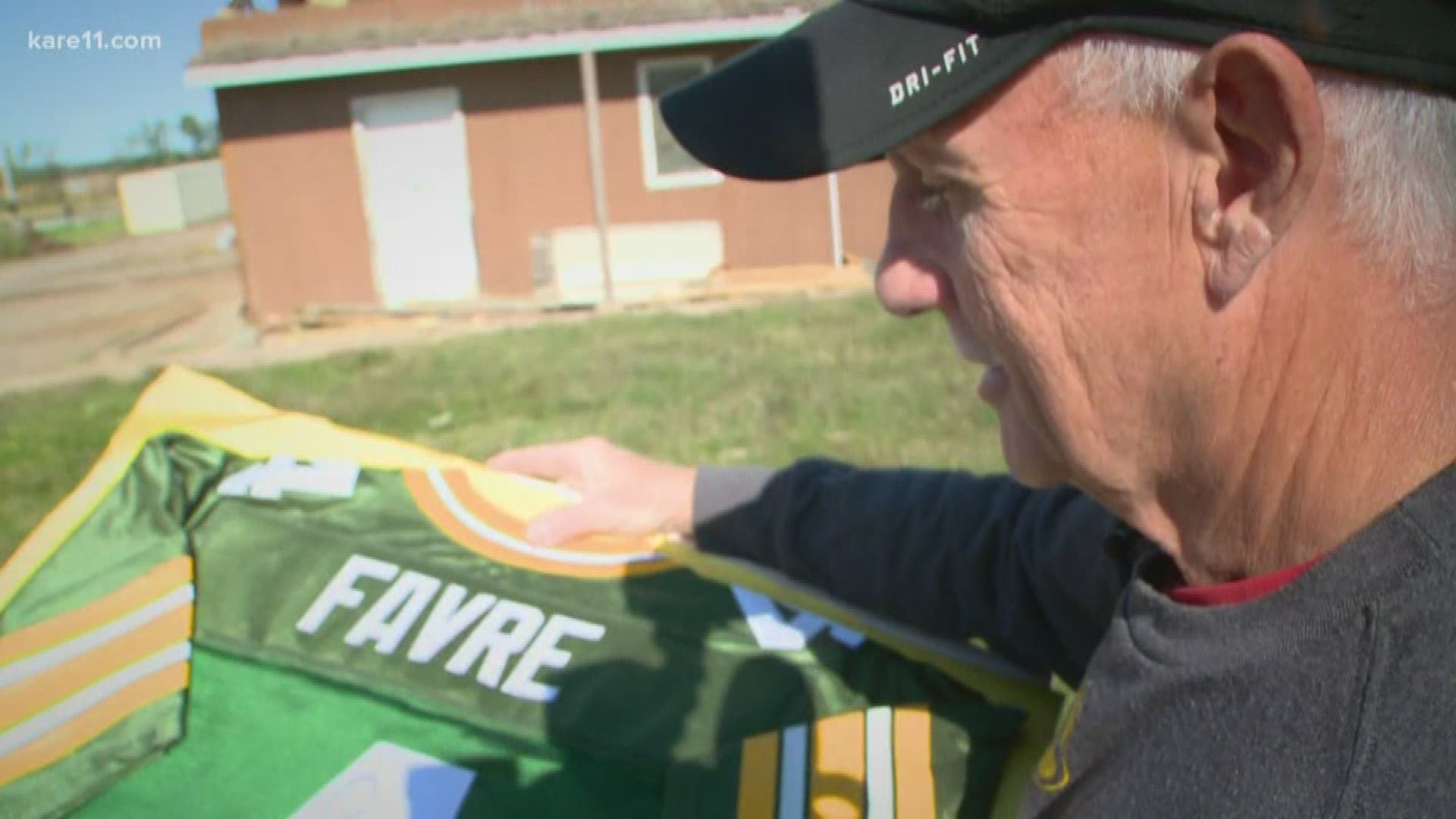 Malcom Gullickson lost many of his possessions, but his signed Brett Favre Packers jersey was recovered and will once again hang on his wall.