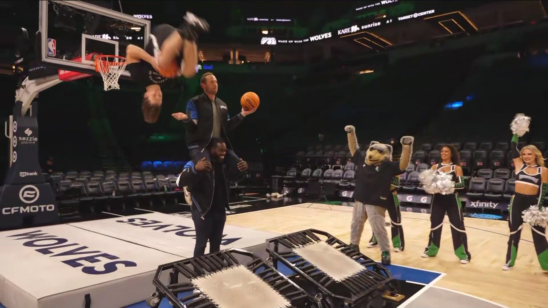 Sunrise anchors John Zeigler and Jason Hackett announced the upcoming Timberwolves games airing on KARE 11. 