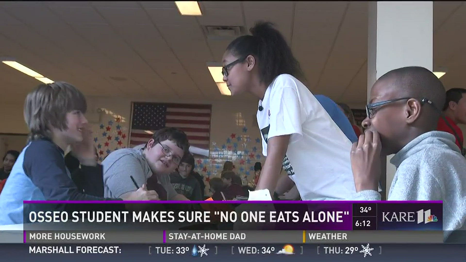 Osseo Middle school student brings classmates together during lunch