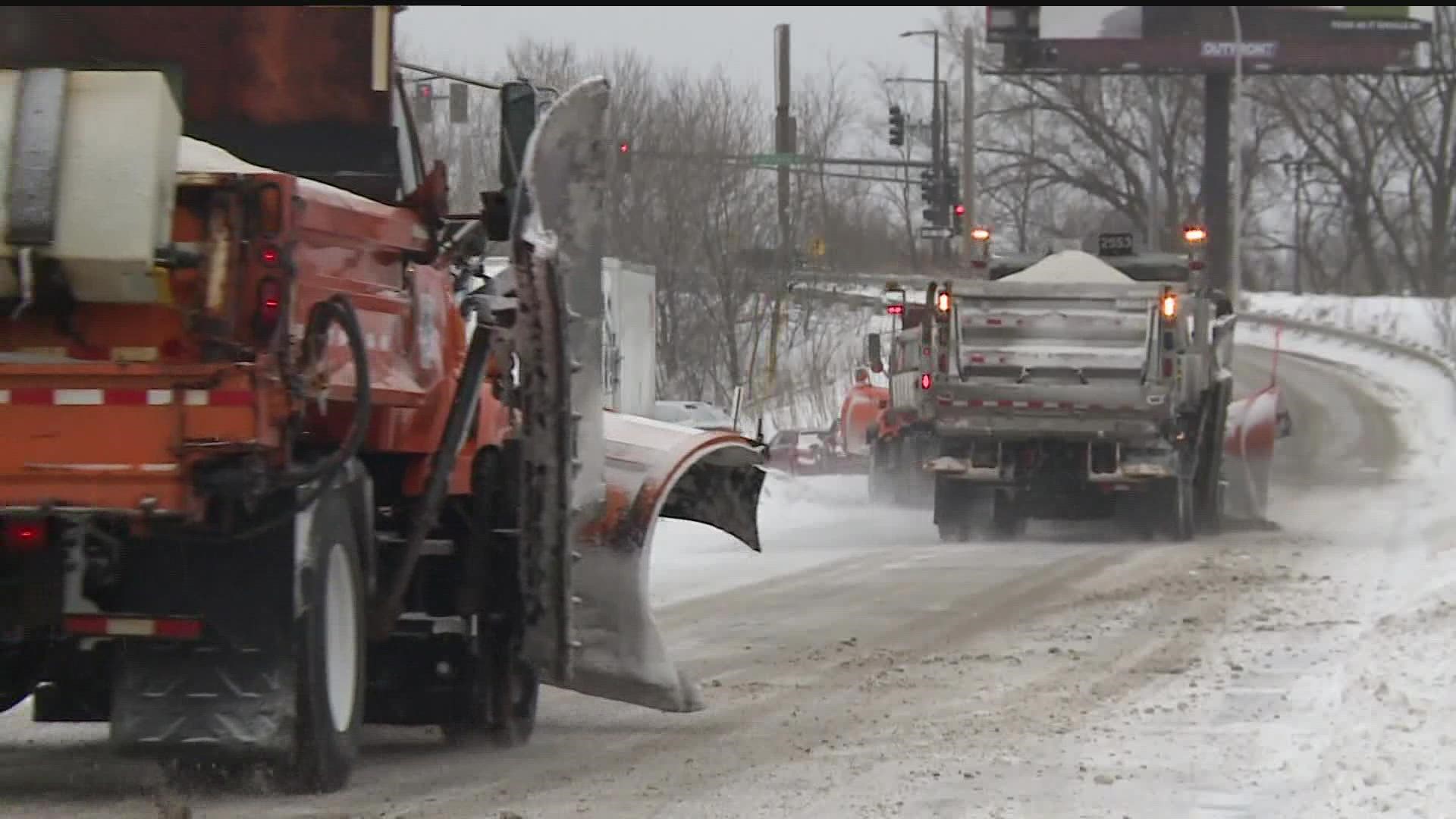 The treatment plan is different depending on whether the storm will bring snow, ice or rain.