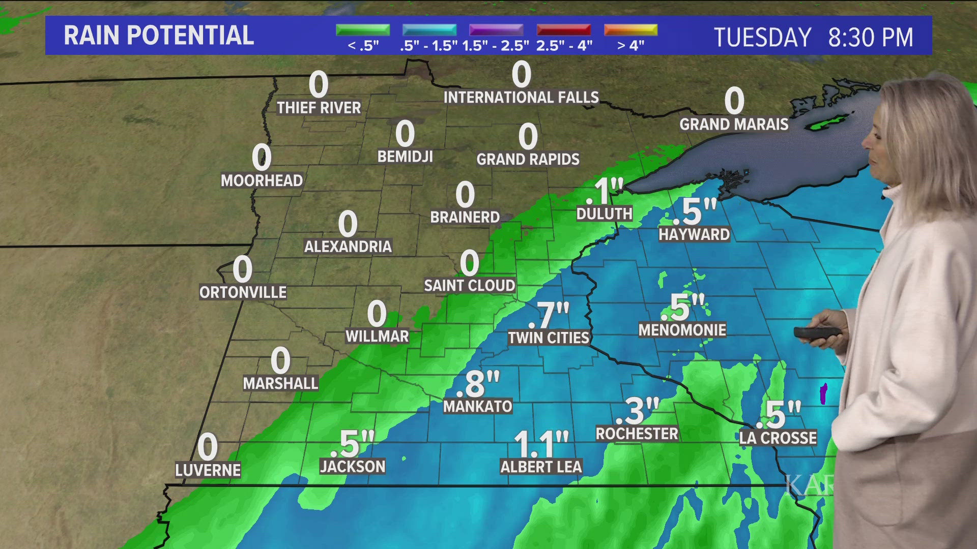 Cooler temperatures for Tuesday with sunshine warming us into the 50s starting midweek through Friday.