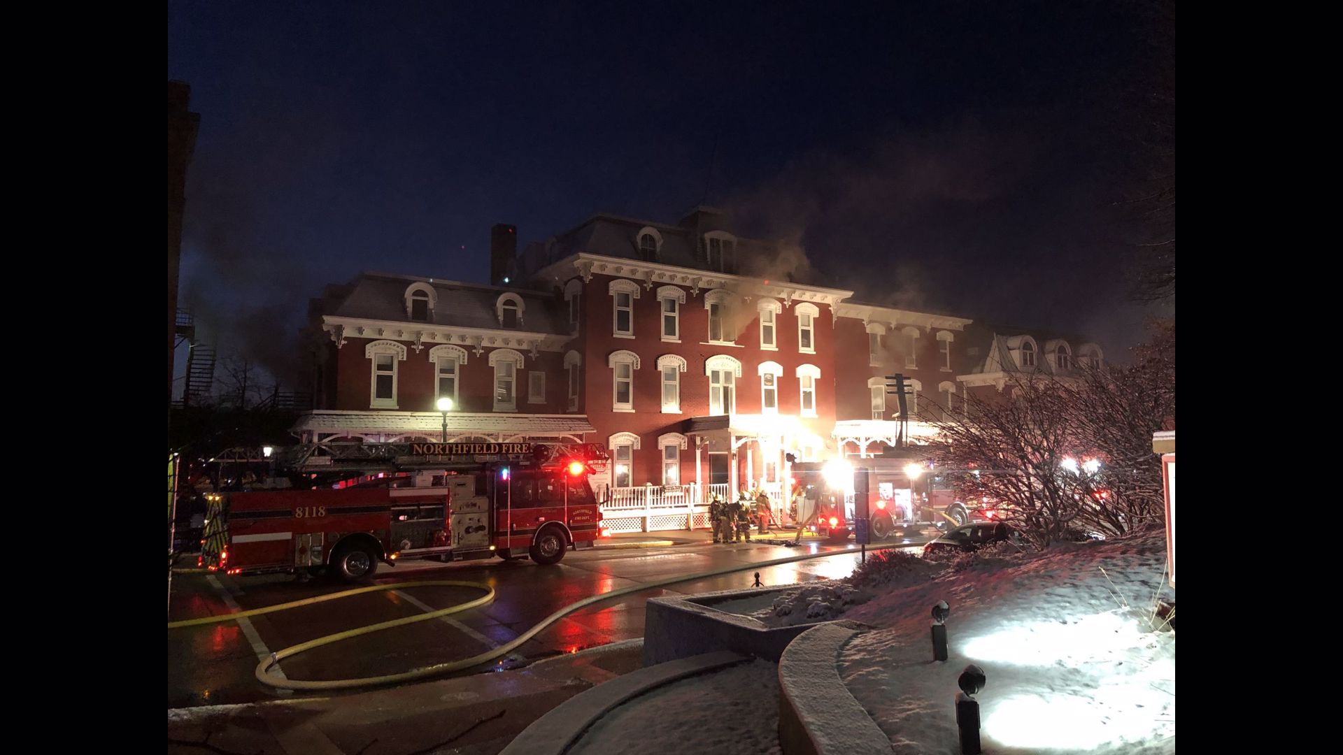 Crews battle fire at historic Archer House River Inn